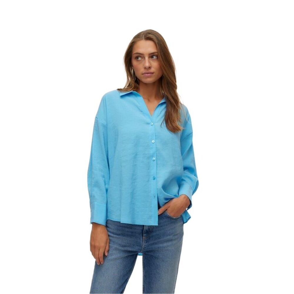 Vero Moda Womens/Ladies Vmqueeny Tencel Long-Sleeved Shirt / Bonnie Blue